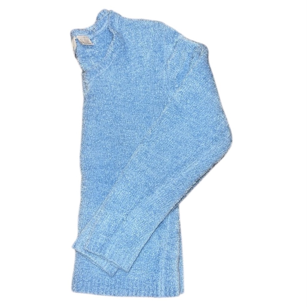 Chic Light Blue V-Neck Sweater - Picture 3 of 4